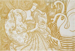 Flizelin tapéta Falfestmény Prémium Női elegancia 104x70 Ragasztó