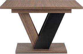 Modern bővíthető étkezőasztal CLARK 120–160 cm dió fekete