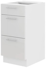 Alsó konyhaszekrény Lavera 40 D 3S BB QUADRO (fehér + fényes fehér). 1032336