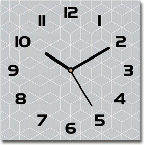 Üveg falióra Geometrikus háttér 30x30 cm