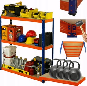 Helios fém tároló állvány 90x75x35cm 3Px400kg