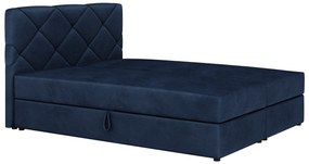 Franciaágy Boxspring 140x200 cm Karum Comfort (sötétkék) (ágyráccsal és matraccal). 1056018