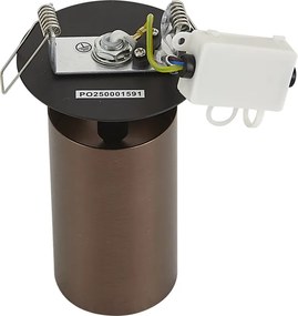 6 darabos modern süllyesztett spotlámpa szett sötét bronz GU10 50mm IP44 - Chels