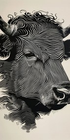 Poszter 50x100cm Bika fényes színekben