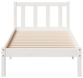 fehér tömör fenyő extra hosszú ágykeret matrac nélkül 90x210 cm