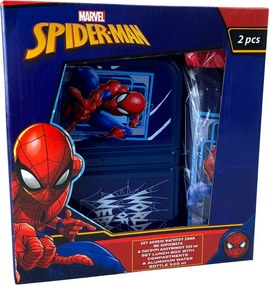 Pókember World of Web szendvicsdoboz + alumínium kulacs szett