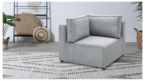 Világosszürke kordbársony kanapé modul (variálható) Nihad modular – Bobochic Paris