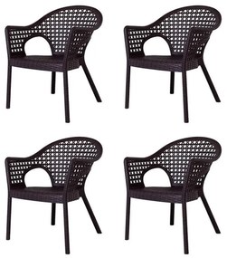 XXL ErĆs mƱrattan kerti szĂ©k stabil 150 kg terhelhetĆsĂ©ggel - 4 DB N