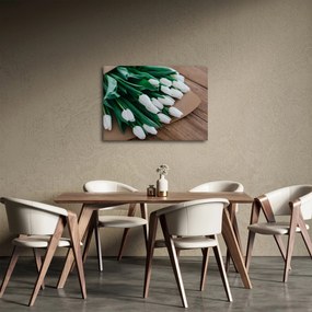 Egy csokor fehér tulipán képe (70x50 cm)