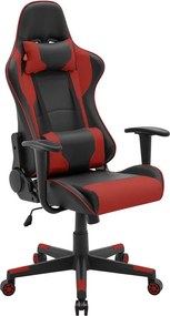 SILVERSTONE Irodai szék, fekete/piros