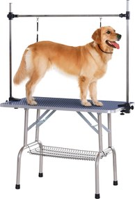 PawHut Kutya Ápoló Asztal Alsó Polcos Kiskedvencek Ápolására Kutya Ápoló Asztal 100kg-ig Kék | Aosom