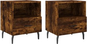 vidaXL 2 db füstös tölgy színű szerelt fa éjjeliszekrény 40x35x47,5 cm