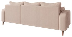 Bézs kordbársony sarokkanapé (jobb oldali) Beata – Ropez