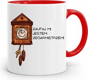 Piros Óramester Bögre Bízz Bennem! Ajándék fényképes nyomattal