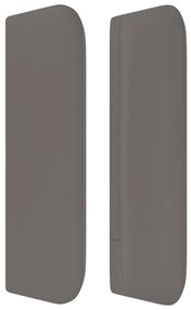 szürke bársony szárnyas fejtámla 203x16x78/88 cm