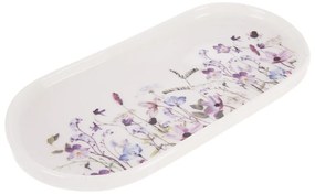 Fehér-lila porcelán szervírozó tányér Louka – Orion