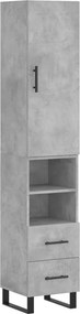 vidaXL betonszürke szerelt fa magasszekrény 34,5x34x180 cm