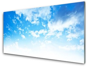 Üvegfotó Ég felhők táj 100x50 cm