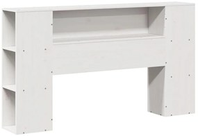 fehér tömör fenyőfa fejtámla tárolóval 150 cm
