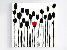 Vászonkép Canvas Grafika Természet Kert Virágok Tulipánok Modern 40x40