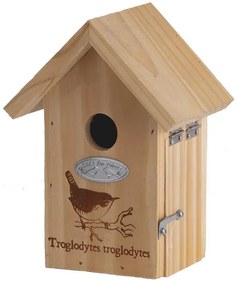 Fa madárház ökörszem mintával, 20 cm