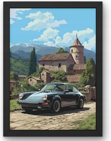 Porsche poszter 911 vintage retro