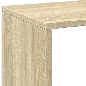 sonoma tölgy szerelt fa elválasztó könyvespolc 69,5x29x69,5 cm