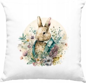 Nyuszi párna nyuszi virágos kedves 2 fehér