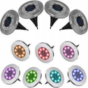 Napelemes kerti lámpa színes Rgb 8 db