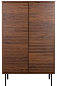 Barna szekrény diófa dekorral 80x130x40 cm Stripes – White Label