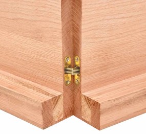 világosbarna kezelt tömör fa fürdőszobai pult 120x40x(2-6) cm