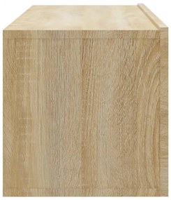 2 db sonoma tölgy szerelt fa fali TV-szekrény 100x30x30 cm