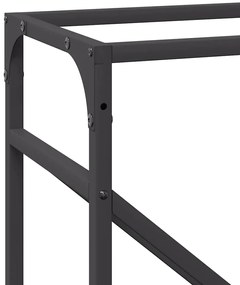 fekete hidegen hengerelt acél tűzifatároló 40x25x100 cm