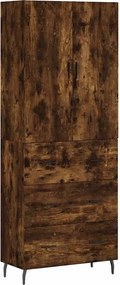vidaXL füstös tölgy színű szerelt fa magasszekrény 69,5 x 34 x 180 cm