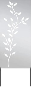vidaXL Kertvédő vászon Virágos Ezüst 50 x 140 cm Rozsdamentes acél