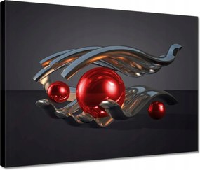 Vászonkép 40x30 Piros gömbök a kézben