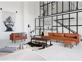 Fekete Márványhatású Kerámia Dohányzóasztal 121×61 cm. AHG-285 BK