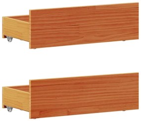 barna tömör fenyőfa fejtámlás ágykeret matrac nélkül 90x190 cm