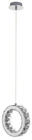 ZUMA LINE PL180407-1 PLATT Modern Led Függesztett Lámpa Króm, Átlátszó LED IP20