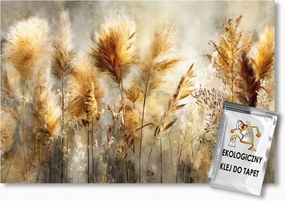 Fotótapéta Flizelina Pampas Fű Kalász Pehely Természet Boho 150x105 ragasztó