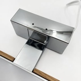 Brilagi-LED Fürdőszobai tükörvilágítás 3 az 1-ben WOODY MIRROR LED/12W/230V 60 cm IP44 króm/tölgy