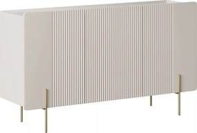 Malmi háromajtós komód 150 cm - kasmír / arany lábak