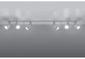 Sollux SL.0333 - Spotlámpa RING 6L 6xGU10/10W/230V fehér