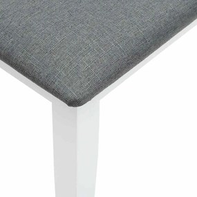 fehér tömörfa gumiból pad 110 cm