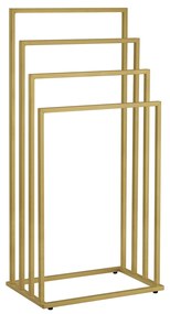 Törölközőtartó LINESTRO fémből 4 karral 93x45cm, arany