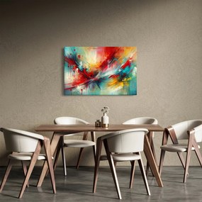 Kép – Absztrakció pirossal (90x60 cm)