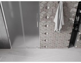 Mexen Velar L, tolózuhanyajtó nyitáshoz 90 cm, 8 mm-es matt üveg, króm, 871-090-003-31-01