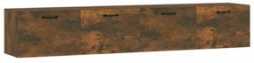 2 db füstös tölgy színű szerelt fa faliszekrény 100x36,5x35 cm