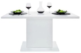 Lavina 2 étkezőasztal, magasfényű fehér