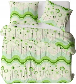 Ágyneműhuzat kéregből 160x200 Nyalóka zöld gombos 100% vastag pamut